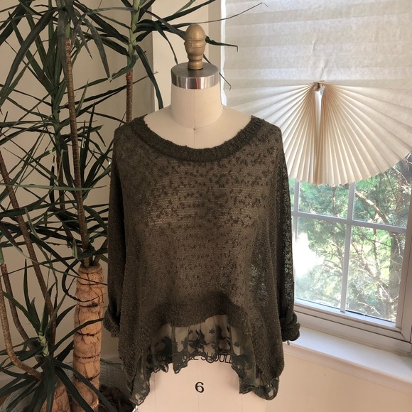 LF Millau slouchy sheer lace sweater - Picture 4 of 4